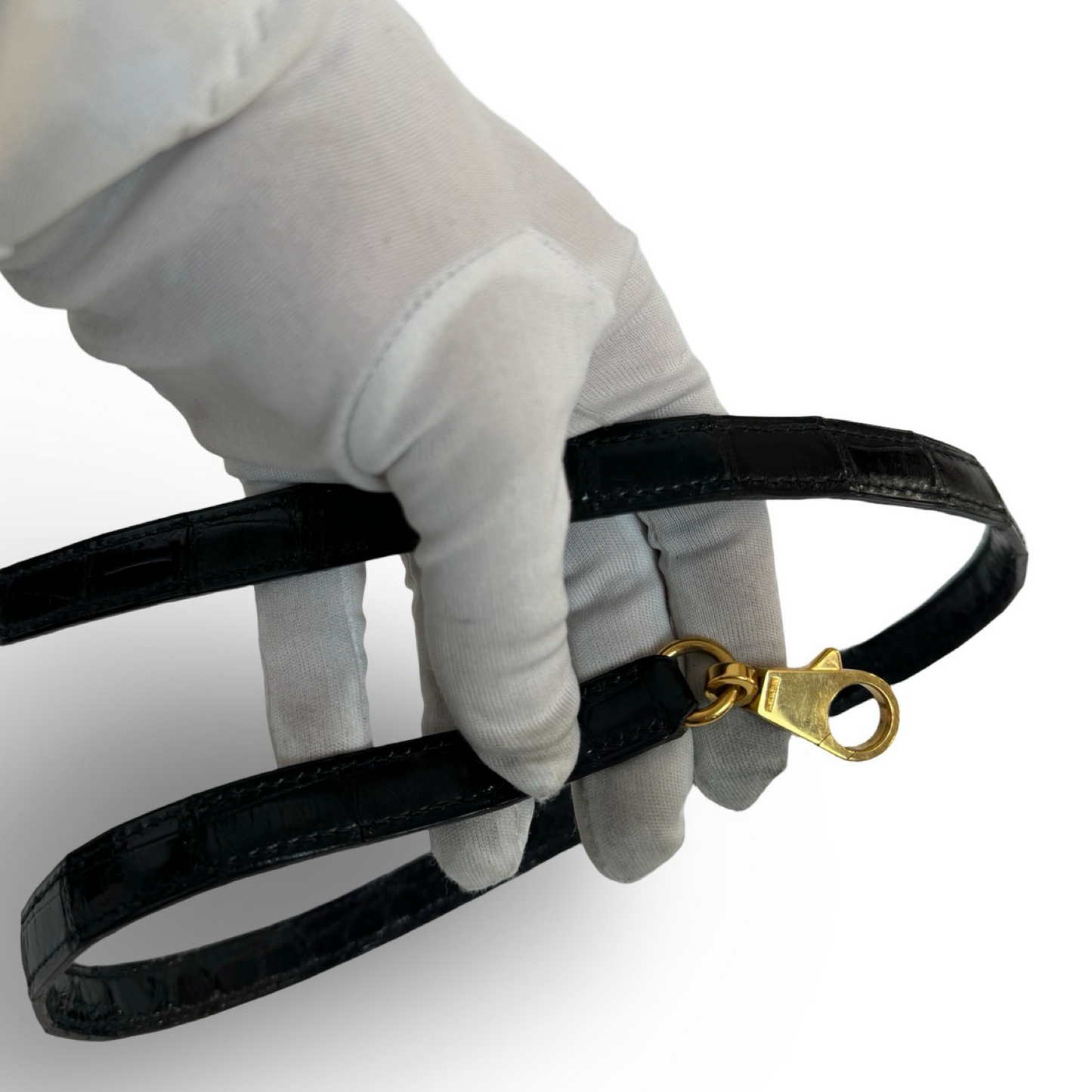 Porosus crocodile shoulder strap