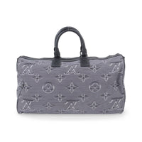 Louis Vuitton Keepall 50 Virgil Abloh in grey nylon, black hardware – image 2
