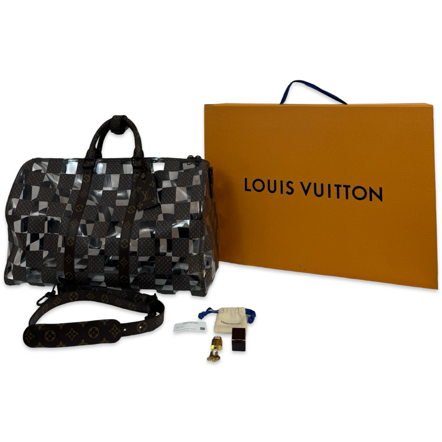 Louis Vuitton KeepAll Chess Bown/Clear Virgil Abloh