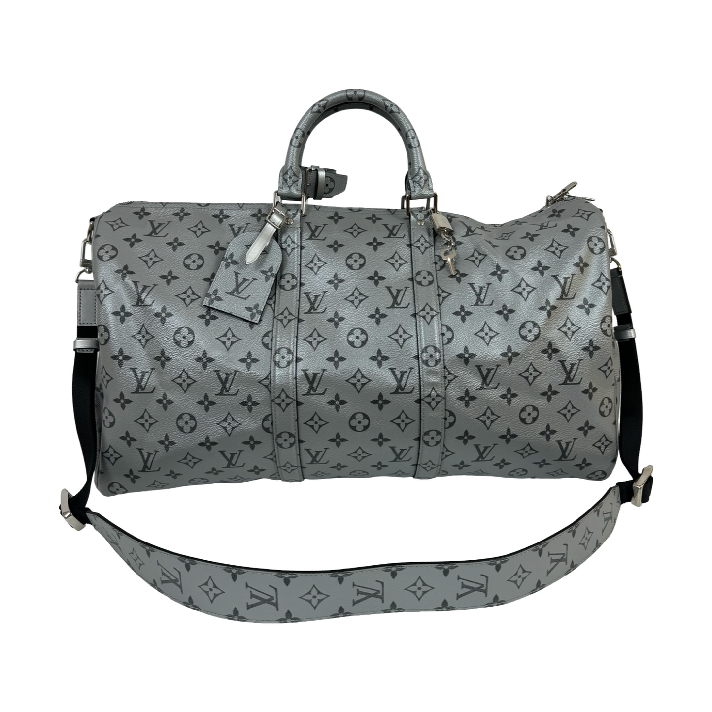 Louis Vuitton KeepAll Monogram Metallic Silver