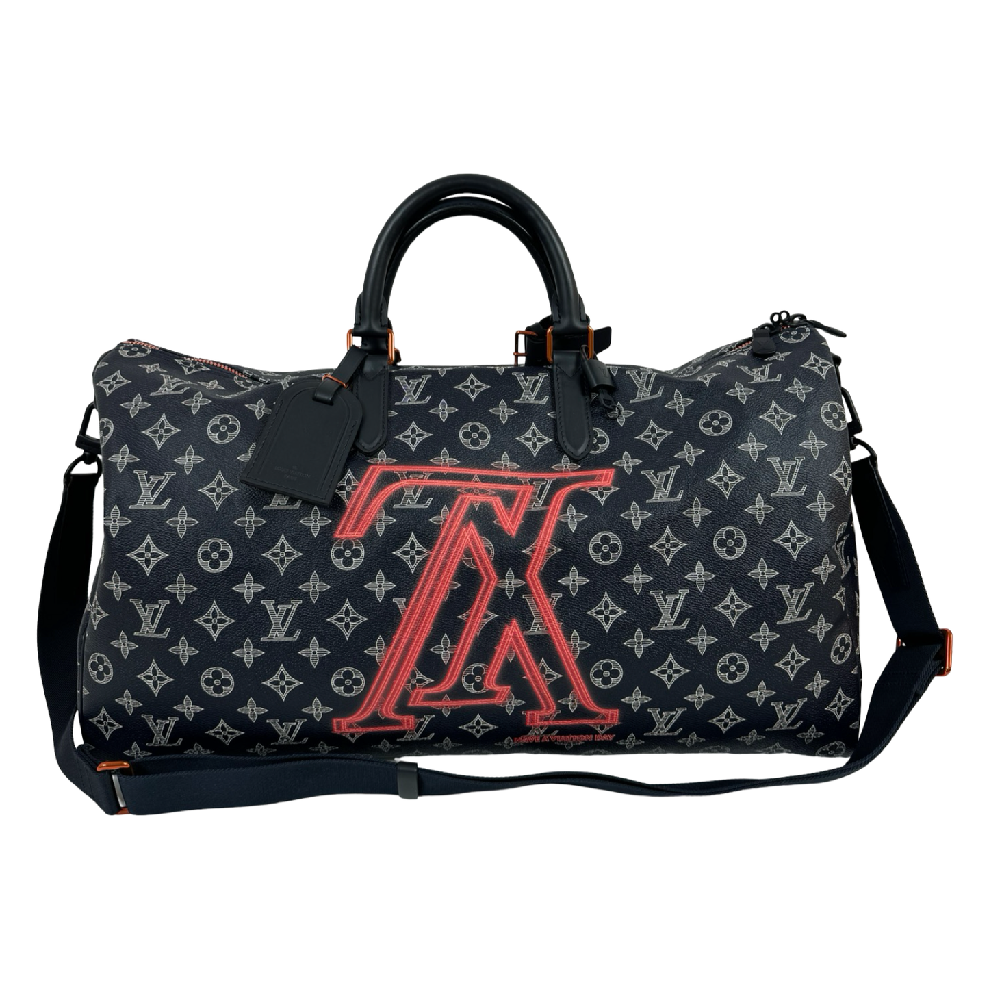 Louis Vuitton KeepAll Monogram Upside Down Navy