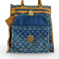Louis Vuitton Monogram Denim Sac Plat - View 5