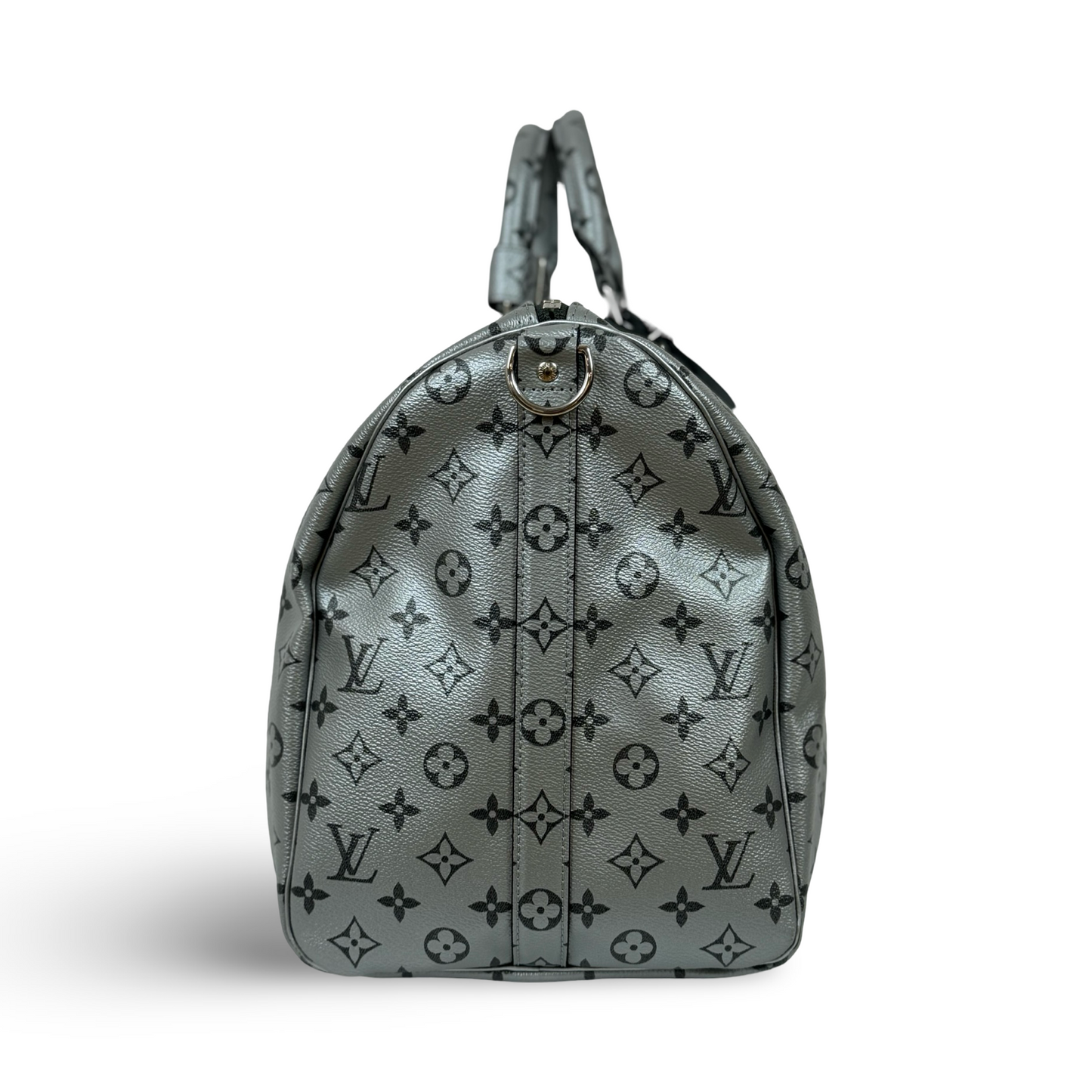 Louis Vuitton KeepAll Monogram Metallic Silver