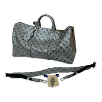 Louis Vuitton KeepAll Monogram Metallic Silver - View 9