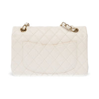 Chanel Classic Flap Small in white caviar leather, light gold hardware – image 3