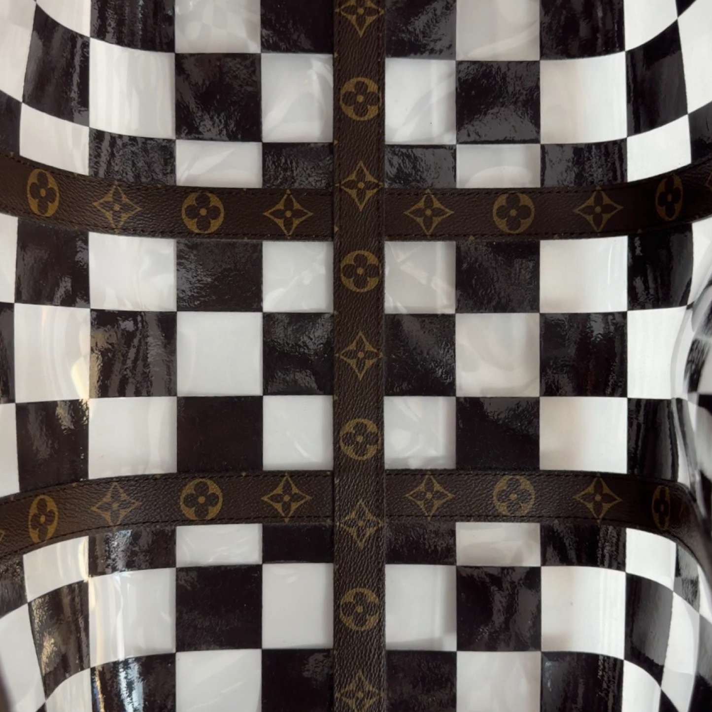 Louis Vuitton KeepAll Chess Bown/Clear Virgil Abloh