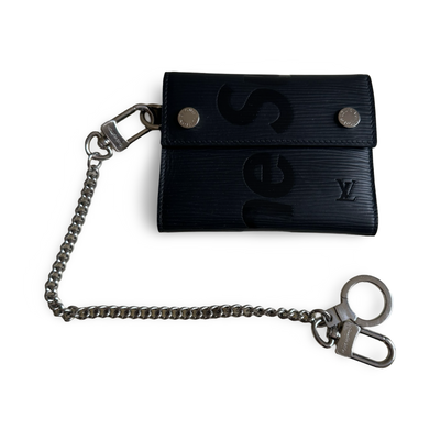 Portefeuille chaîne Louis Vuitton X Supreme