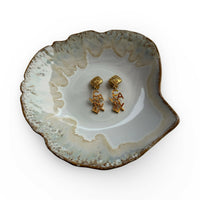Chanel Vintage CHANEL Letter Clip-On Earrings 24k Gold-Plated - View 6