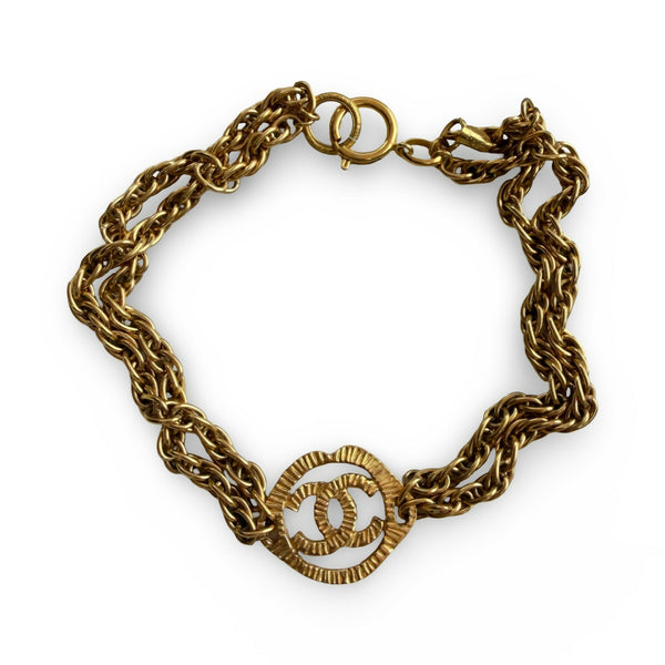 Chanel vintage CC Choker chain 24k gold-plated