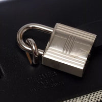 Hermès Herbag 31 in ecru toile and black Hunter calfskin, palladium hardware – image 9