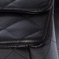 Chanel Classic Flap Maxi in black caviar leather, silver hardware – image 15