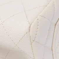 Chanel Classic Flap Small in white caviar leather, light gold hardware – image 12