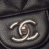 Chanel Classic Flap Jumbo in black caviar leather, silver hardware – image 9