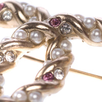 Chanel CC Pearl Brooch