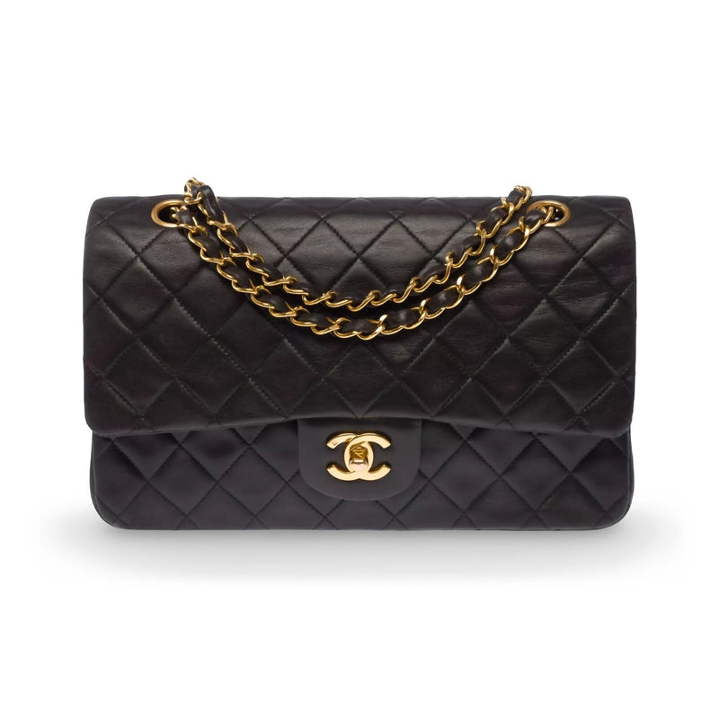 Chanel Classic Flap Medium in black lambskin leather, gold hardware – image 1