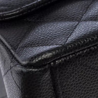 Chanel Classic Flap Maxi in black caviar leather, silver hardware – image 14