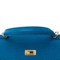 Hermès Kelly 25 in Bleu Zanzibar Togo leather, gold hardware – image 7