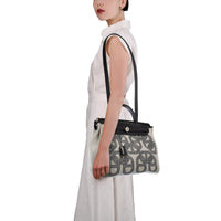 Hermès Herbag 31 in ecru toile and black Hunter calfskin, palladium hardware – image 8