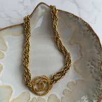 Chanel vintage CC Choker chain 24k gold-plated - View 8