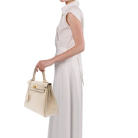Hermès Kelly 25 in Craie Togo leather, gold hardware – image 8
