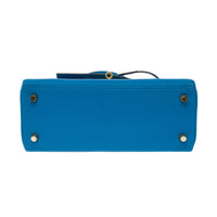 Hermès Kelly 25 in Bleu Zanzibar Togo leather, gold hardware – image 6