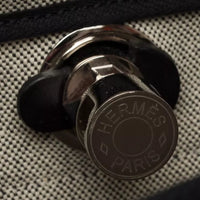 Hermès Herbag 31 in ecru toile and black Hunter calfskin, palladium hardware – image 10