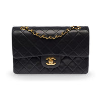 Chanel Classic Flap Small in black lambskin leather, gold hardware – image 1