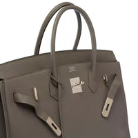 Hermès Birkin 35 in Gris Meyer Togo leather, palladium hardware – image 9