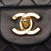 Chanel Classic Flap Small in black lambskin leather, gold hardware – image 7