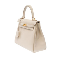 Hermès Kelly 25 in Craie Togo leather, gold hardware – image 4