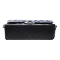 Chanel Classic Flap Jumbo in black caviar leather, silver hardware – image 6