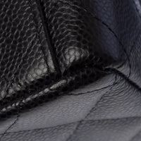 Chanel Classic Flap Maxi in black caviar leather, silver hardware – image 16