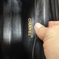 Chanel Vintage Top Handle Flap in black caviar leather, gold hardware – image 8