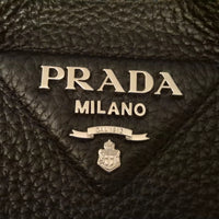 Prada Mini Tote in black leather, silver hardware – image 11
