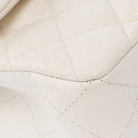 Chanel Classic Flap Small in white caviar leather, light gold hardware – image 14