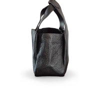 Prada Mini Tote in black leather, silver hardware – image 3