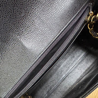 Chanel Vintage Top Handle Flap in black caviar leather, gold hardware – image 6