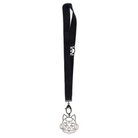 Chanel Coco Mark Robot Cat Necklace in black metal and crystal – image 2