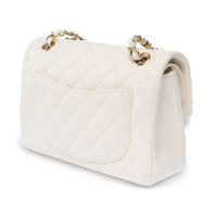 Chanel Classic Flap Small in white caviar leather, light gold hardware – image 5