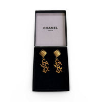Chanel Vintage CHANEL Letter Clip-On Earrings 24k Gold-Plated - View 3