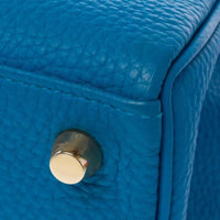 Hermès Kelly 25 in Bleu Zanzibar Togo leather, gold hardware – image 14