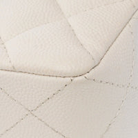 Chanel Classic Flap Small in white caviar leather, light gold hardware – image 15